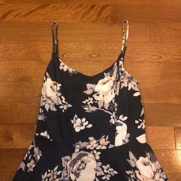 Powder Navy Dress W/Cream Floral Print - Picture 2 of 7